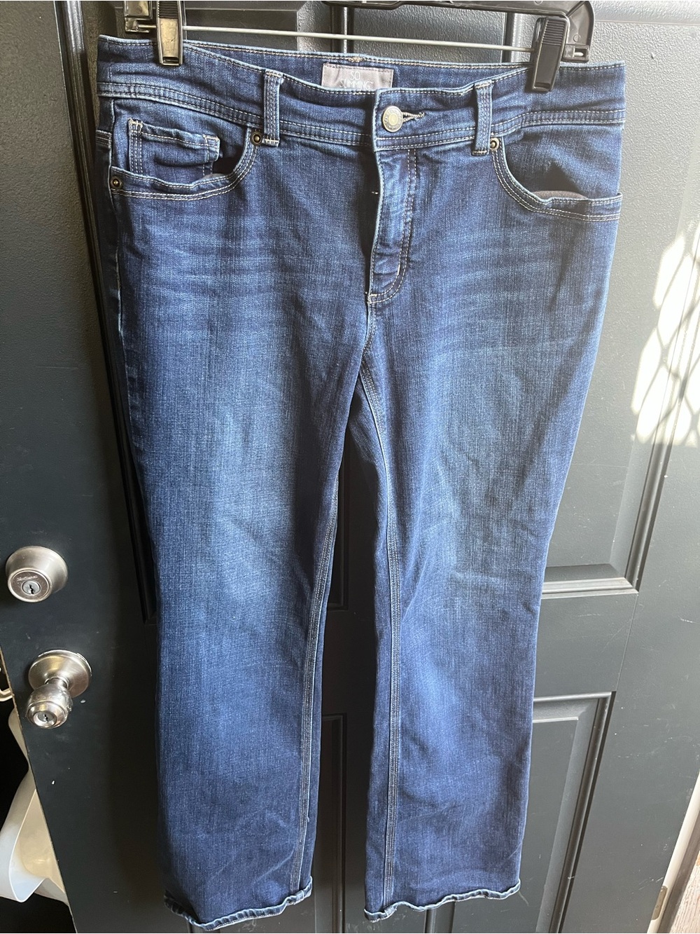 Women's Boot-Cut Jeans in Dark Blue Denim